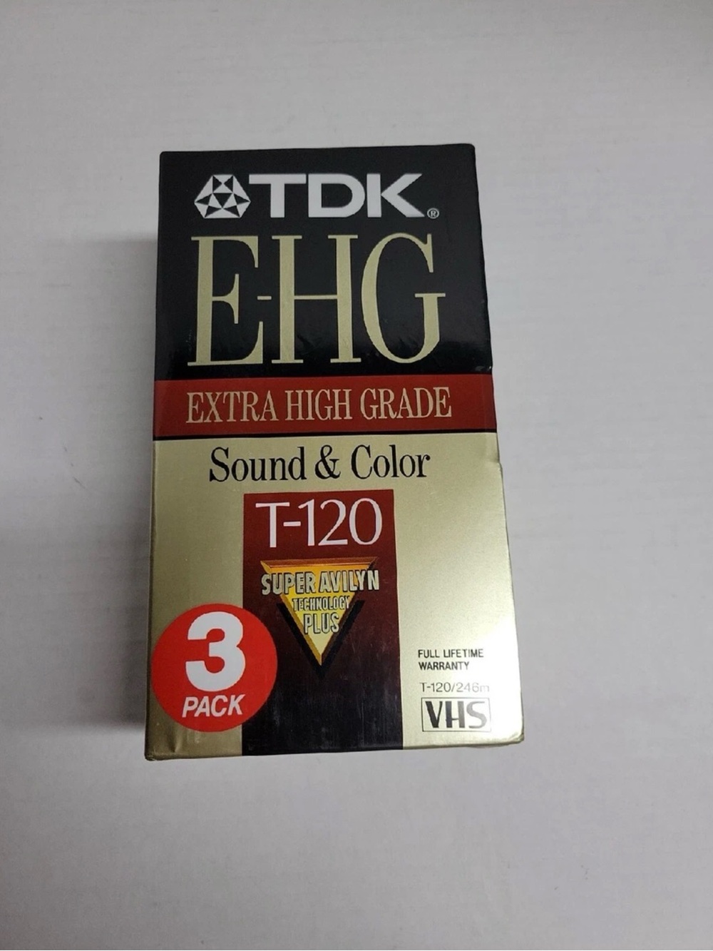TDK EHG T-120 VHS Tapes 3 Pack Sealed Super Avilyn Technology Plus Blanks